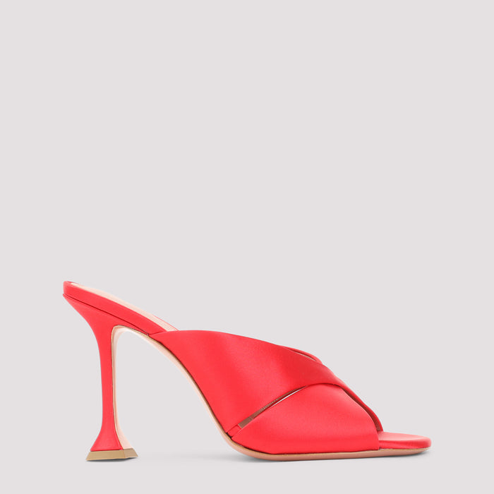 Salma 95 Slipper Red Leather Satin