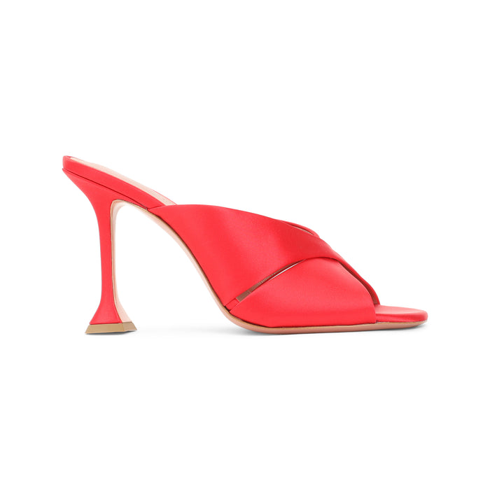 Salma 95 Slipper Red Leather Satin