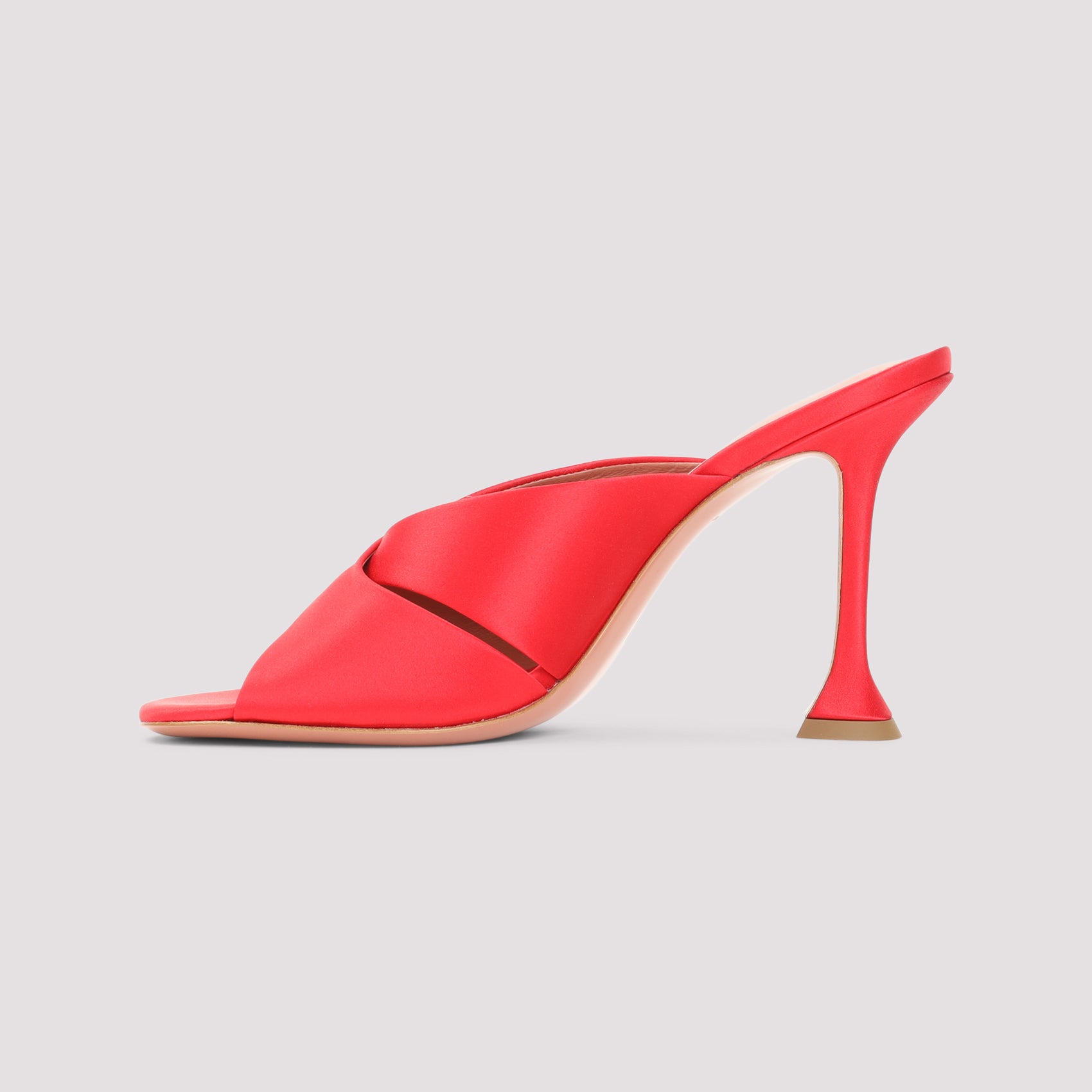 Salma 95 Slipper Red Leather Satin