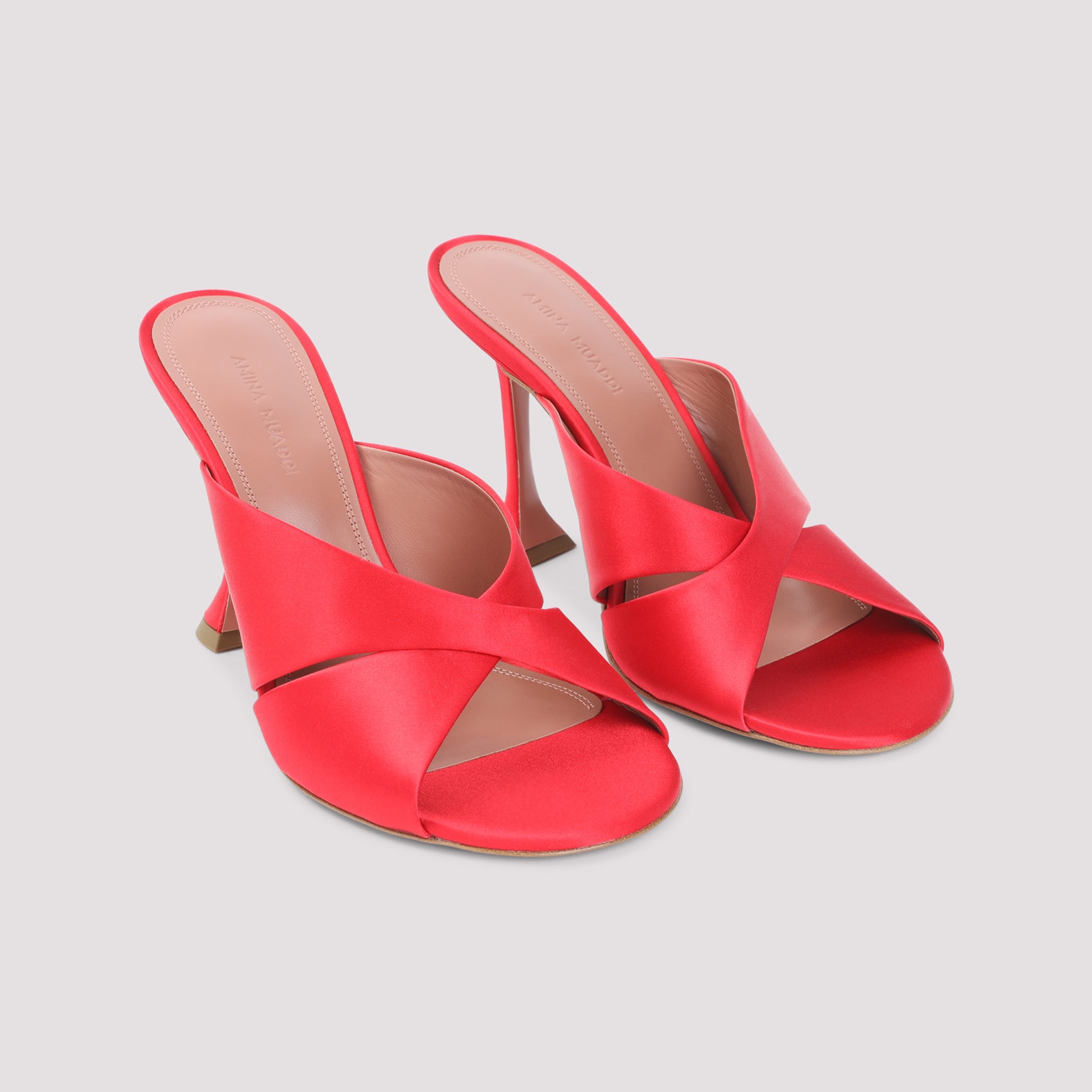 Salma 95 Slipper Red Leather Satin