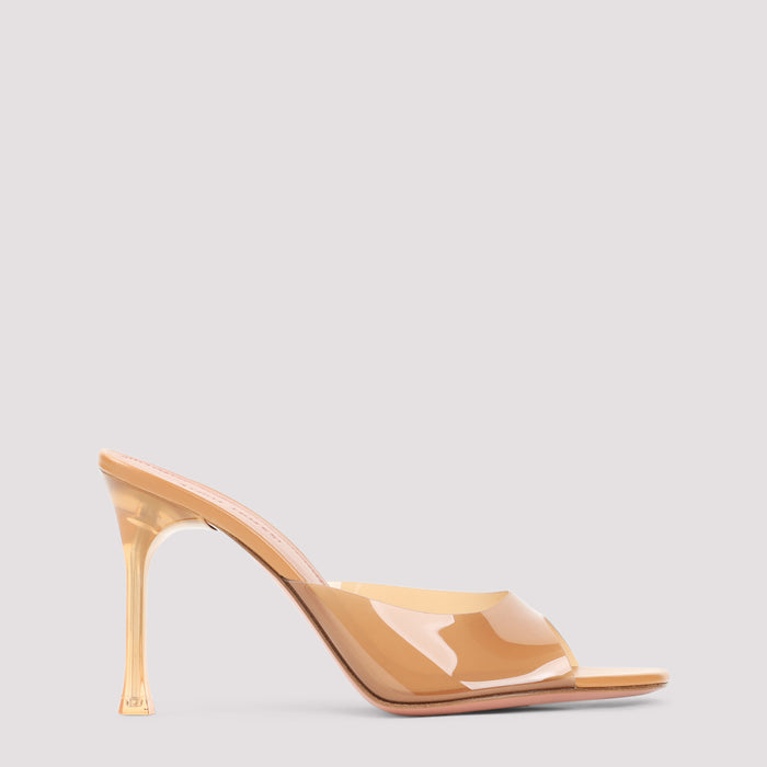 Alexa Glass 95 Slippers Brown Leather Pvc