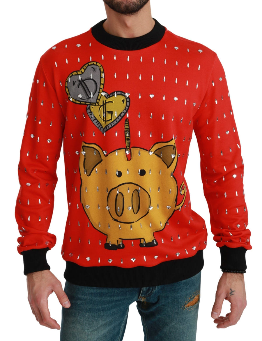 Dolce & Gabbana 100% Cotton sweatshirt in red