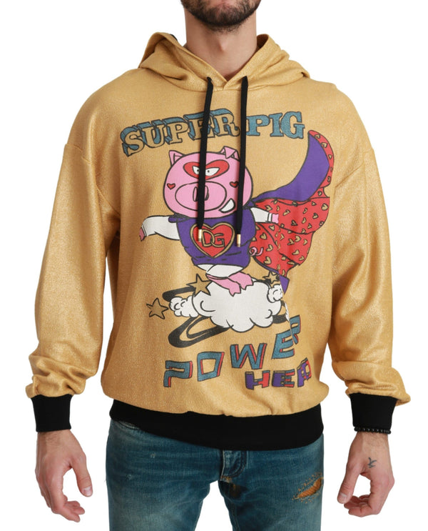 Dolce & Gabbana 100% Cotton hoodie in gold
