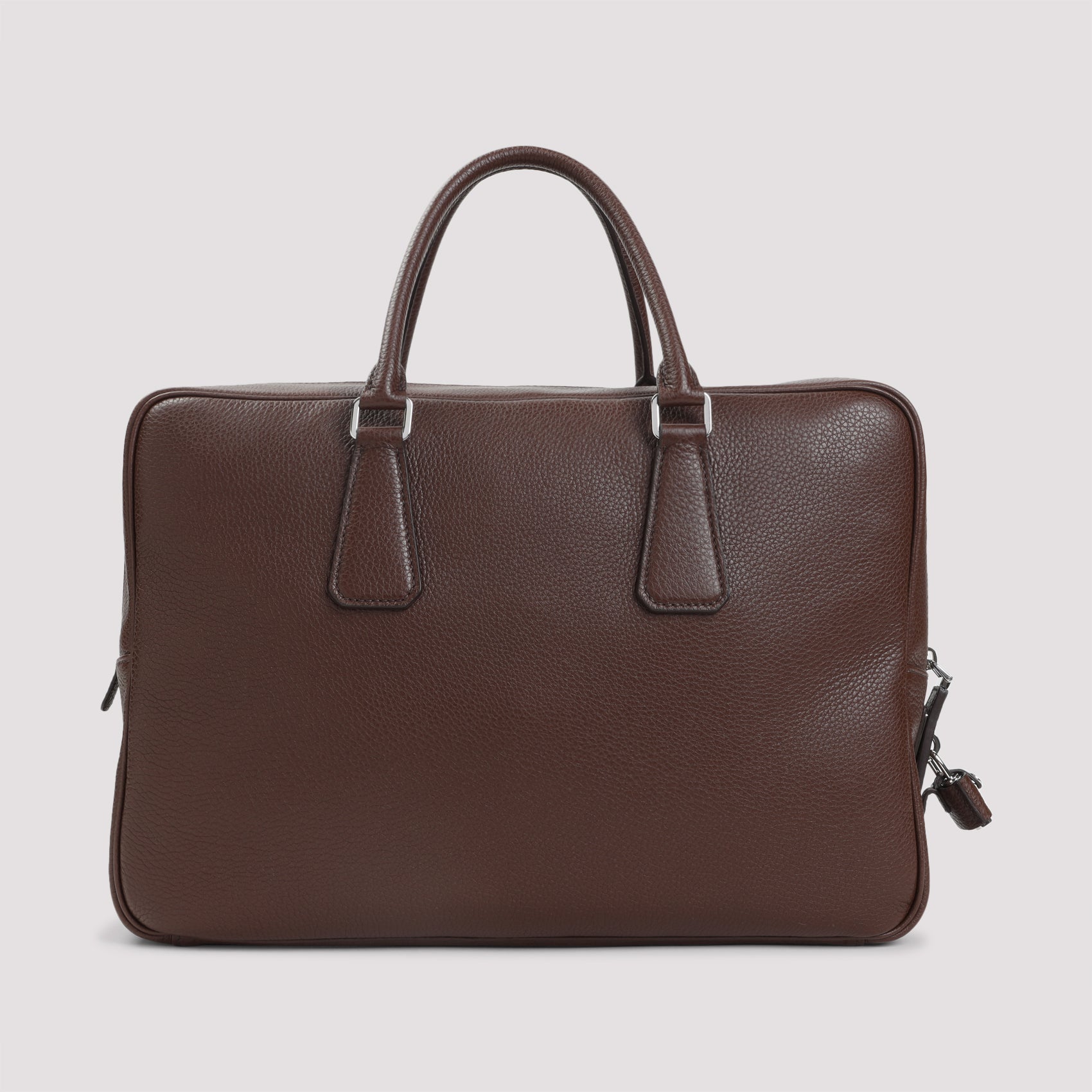 Grained Leather Tote Bag Brown Calf