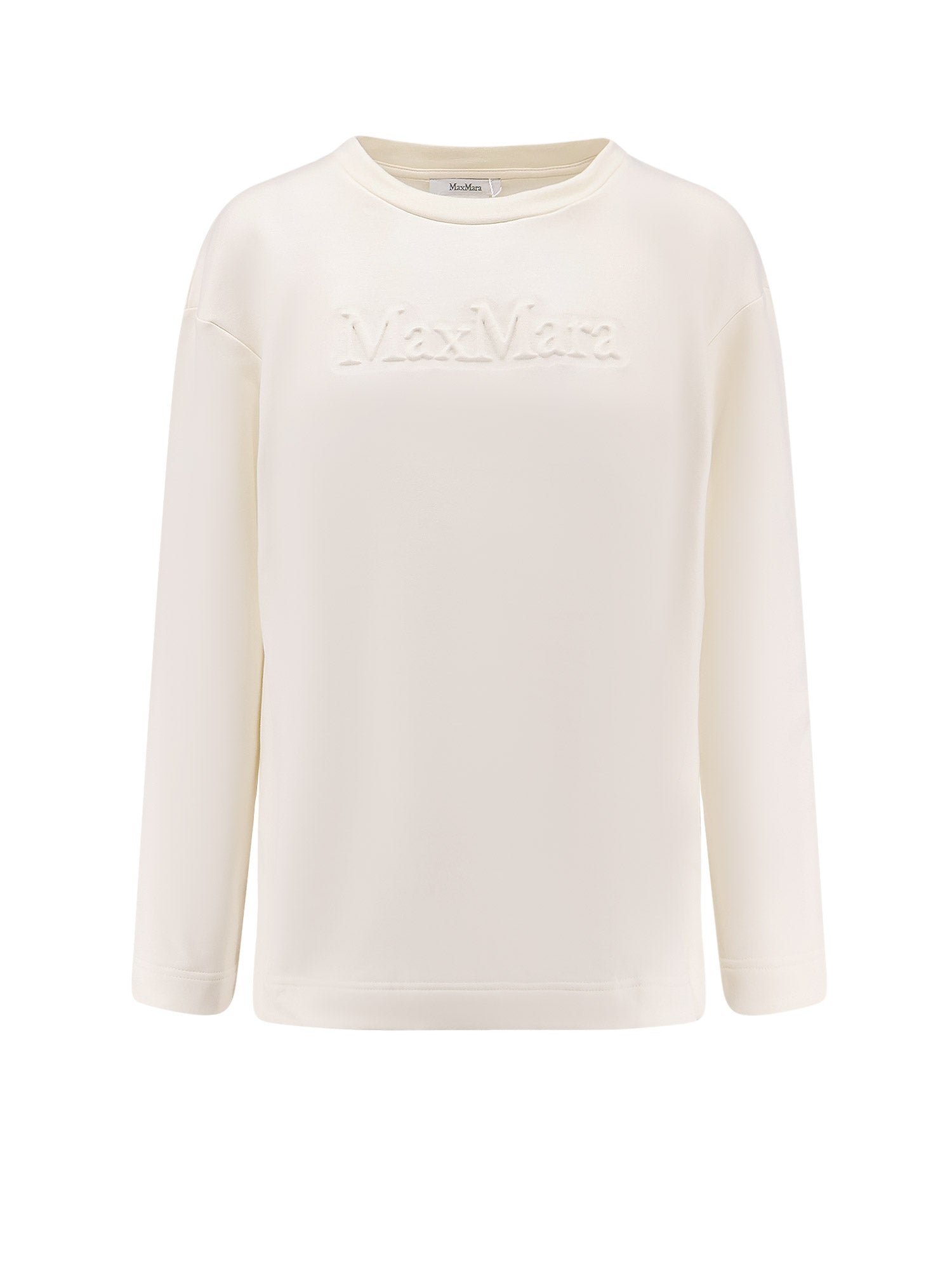 Max Mara Sweaters White Seta Cotone Elastan