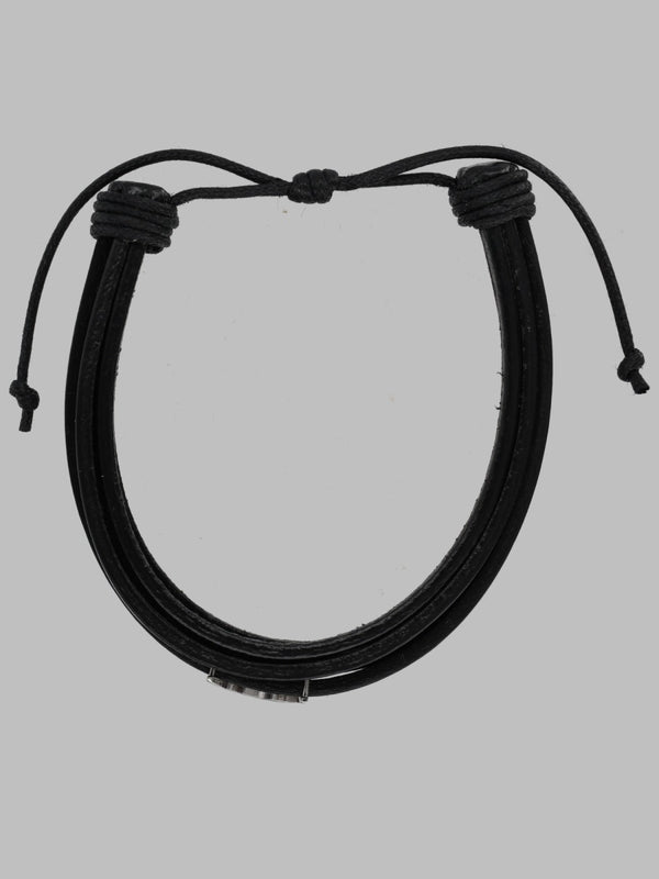 Leather Bracelet Cassandre Black Calf Skin Bracelets