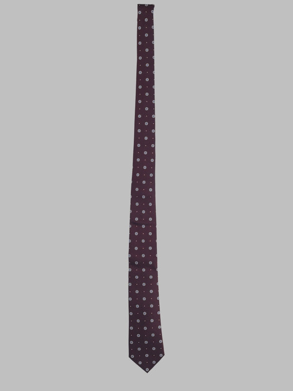 Jacquard Silk Tie Burgundy Ties & Bow