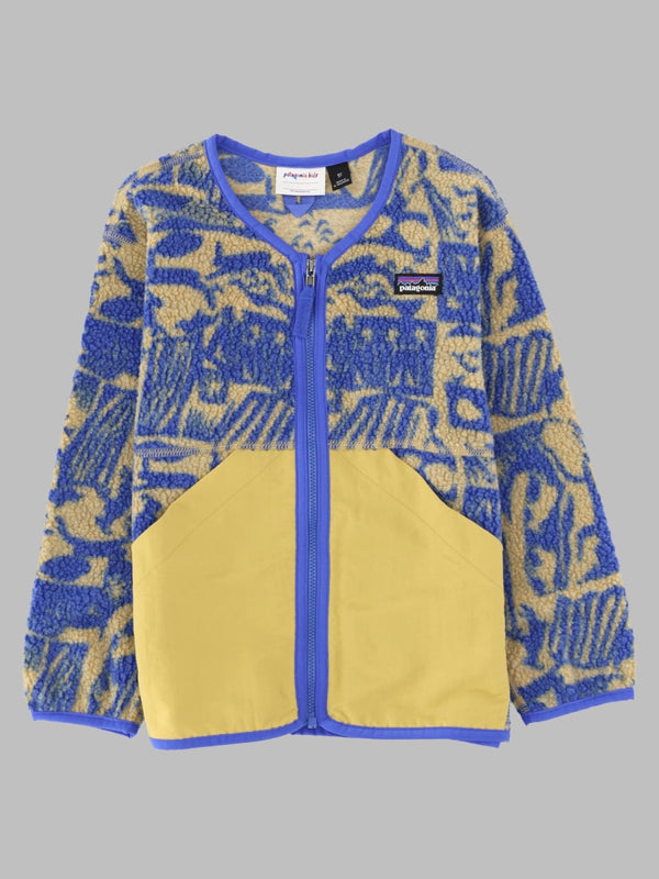 Baby Shearling Jacket Blue Recycled Polyester