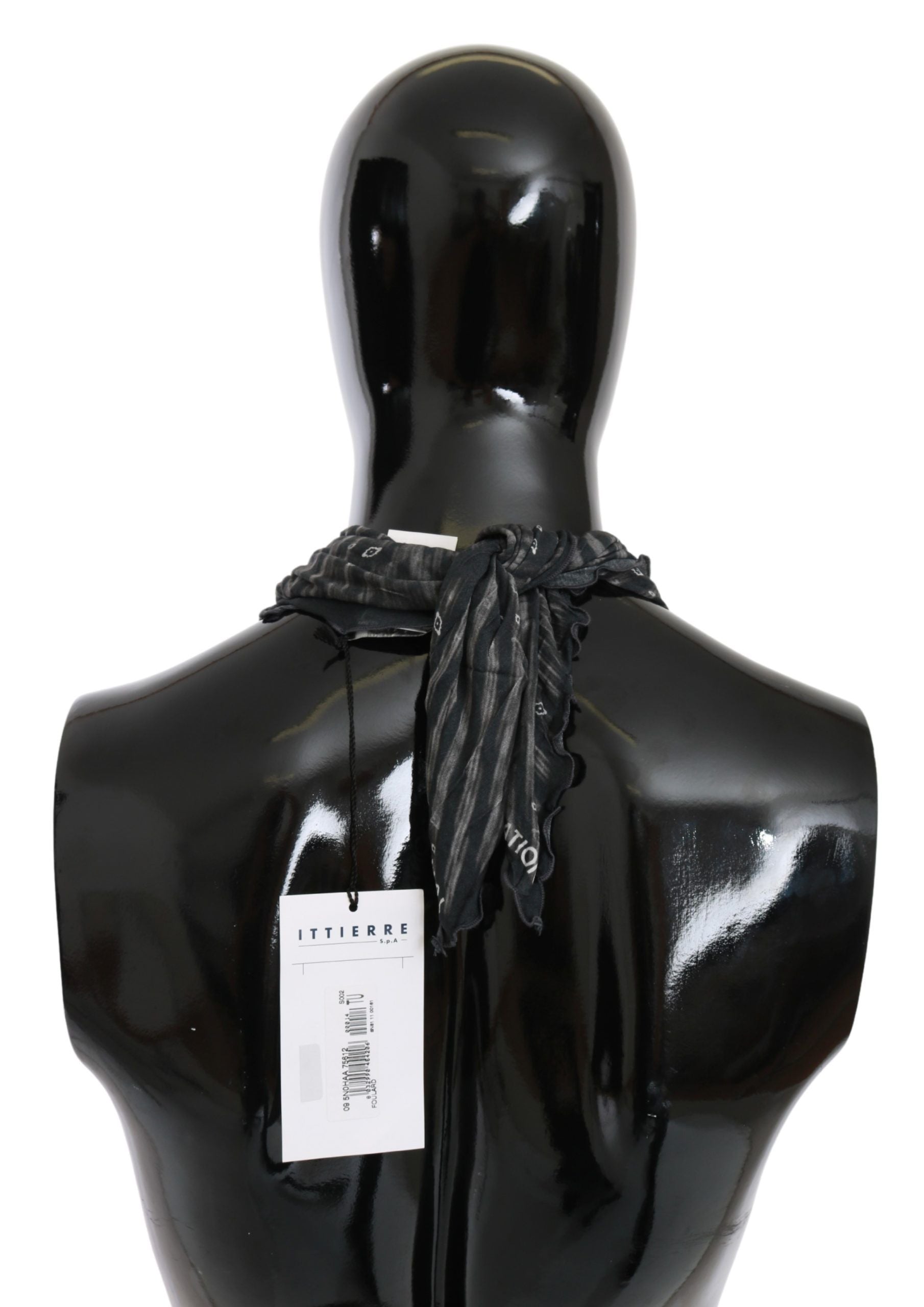 Costume National 100% Viscose scarf in black — view 2