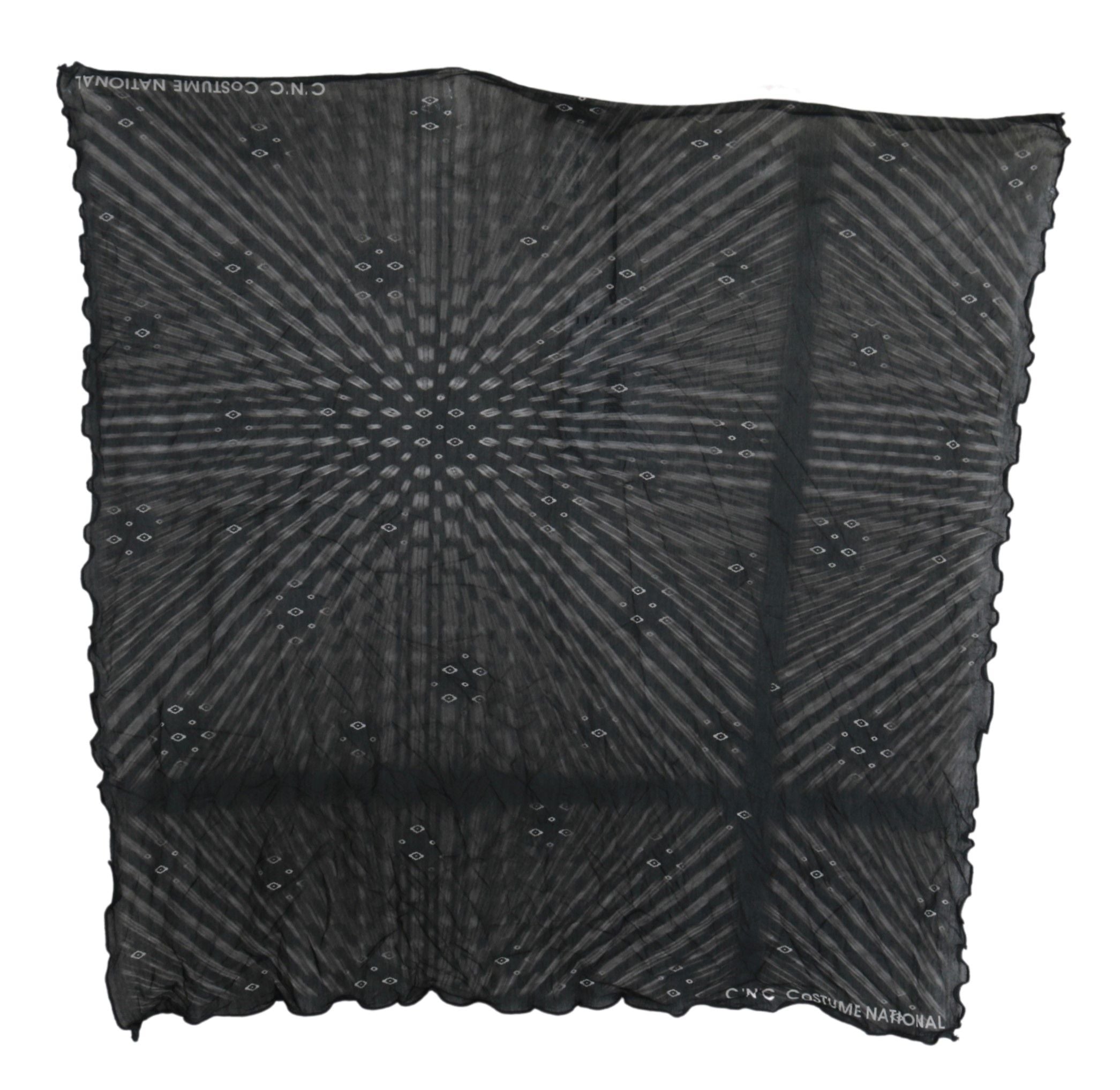 Costume National 100% Viscose scarf in black — view 4