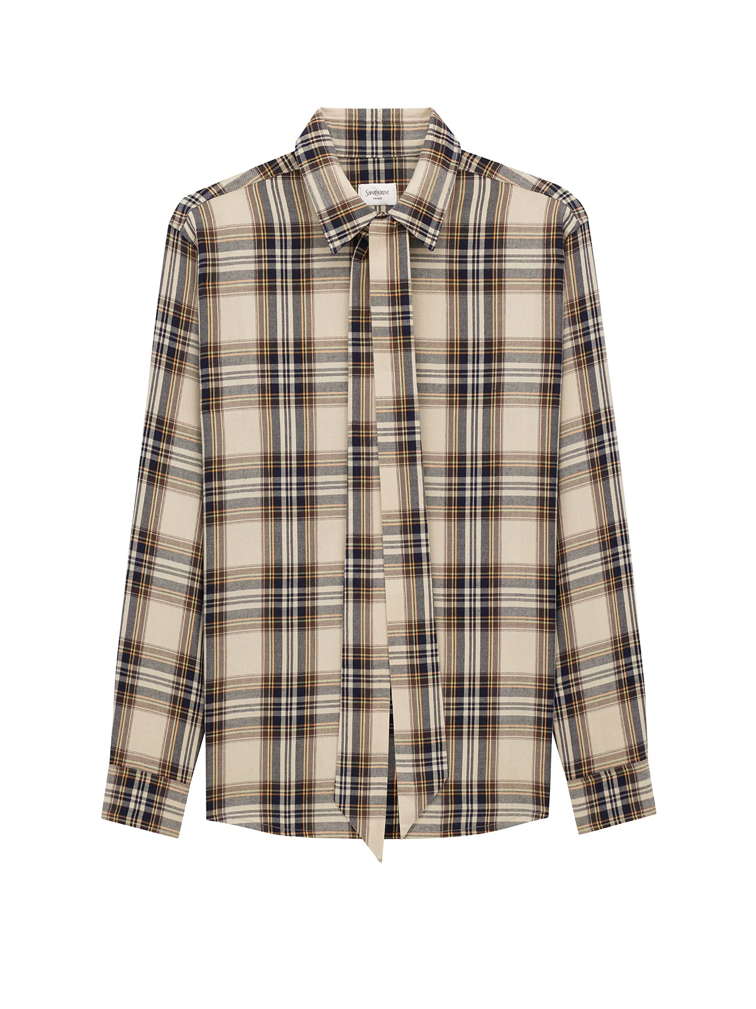 Saint Laurent Shirts Brighton Checks Cotone Certificato