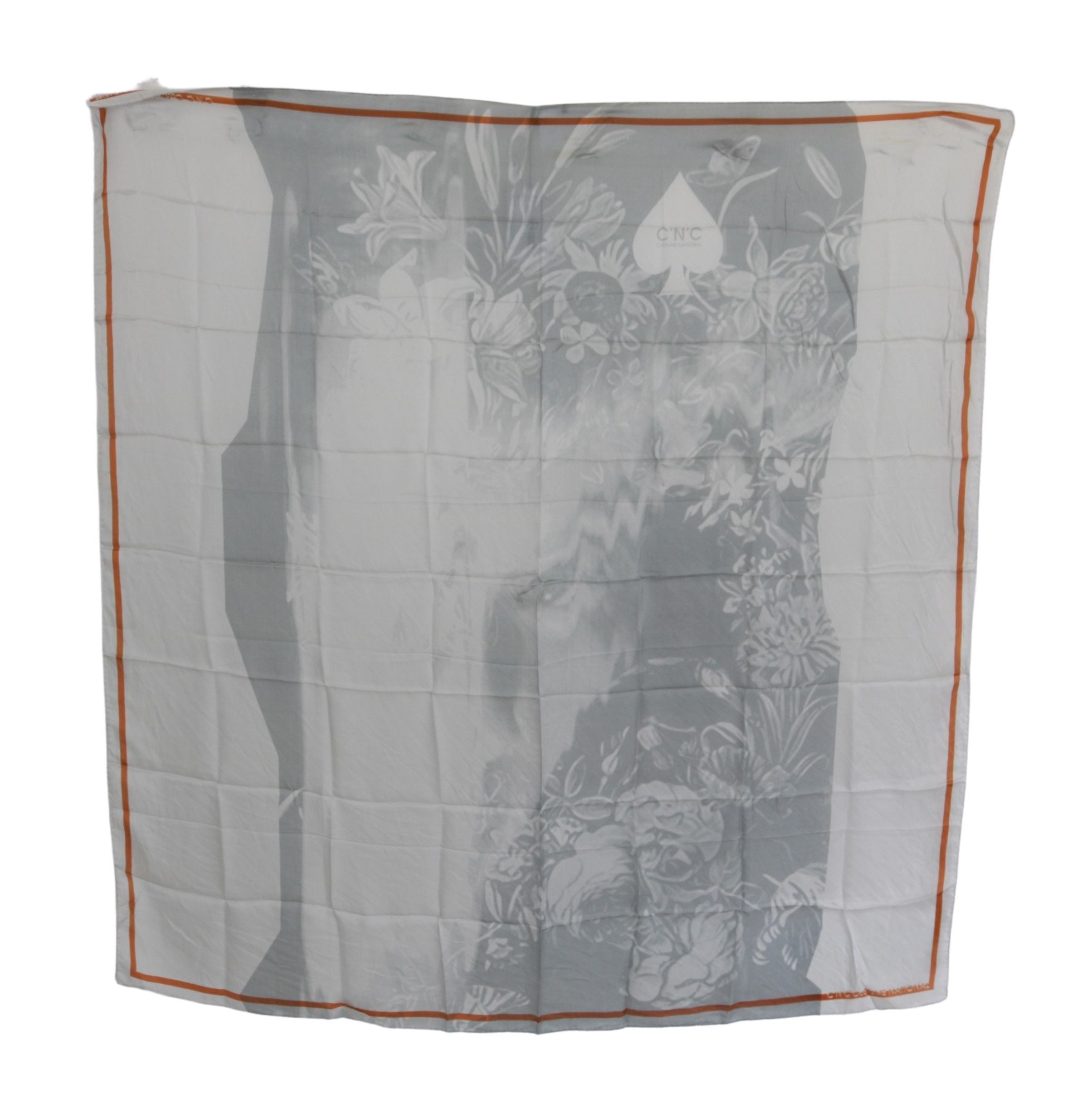 Costume National 100% Silk scarf in gray — view 3
