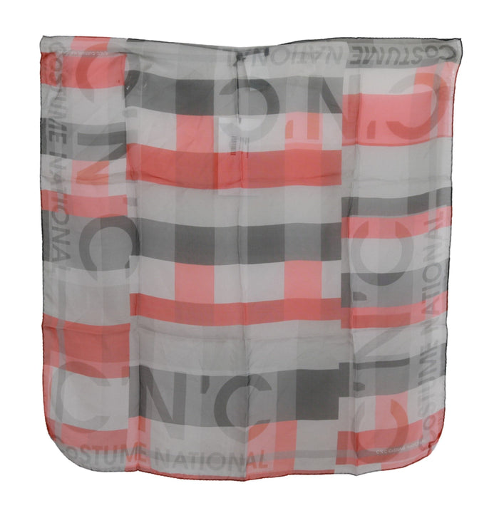 Costume National 100% Silk scarf in gray — view 2