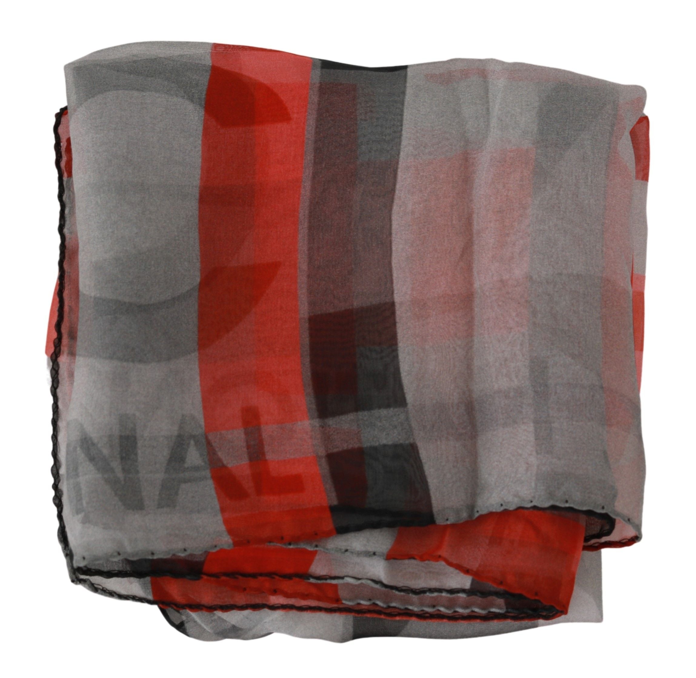 Costume National 100% Silk scarf in gray — view 3