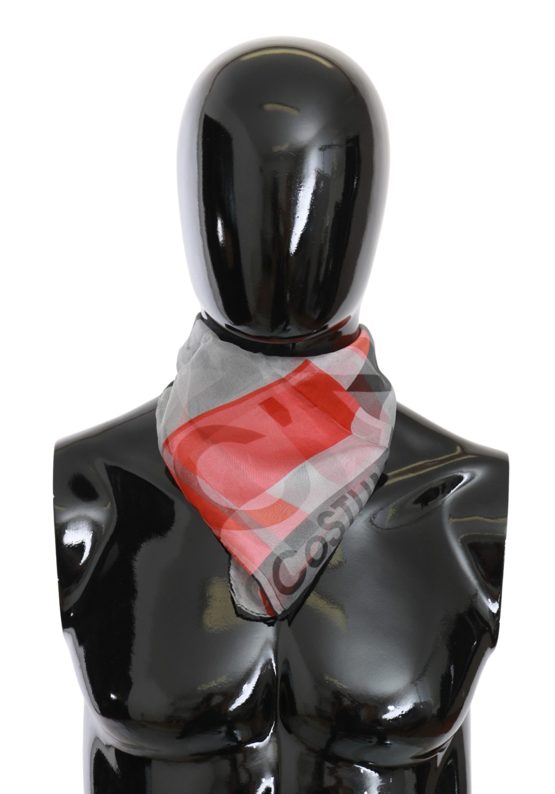 Costume National 100% Silk scarf in gray — view 4