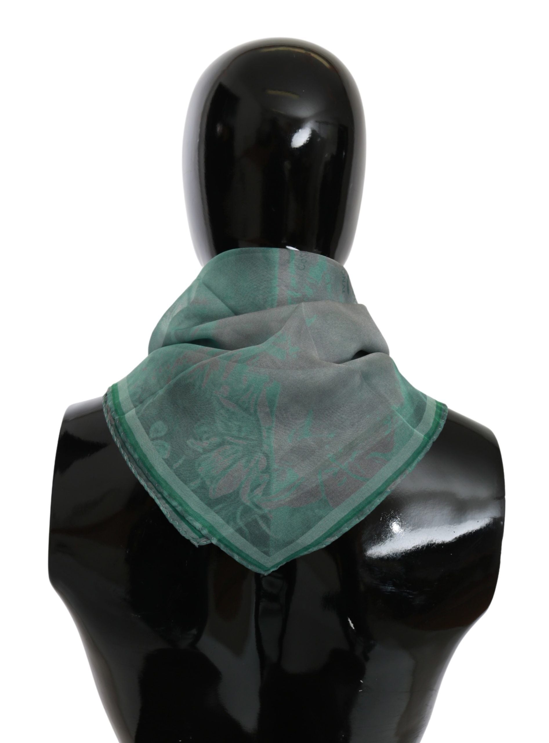 Costume National 100% Silk scarf in green