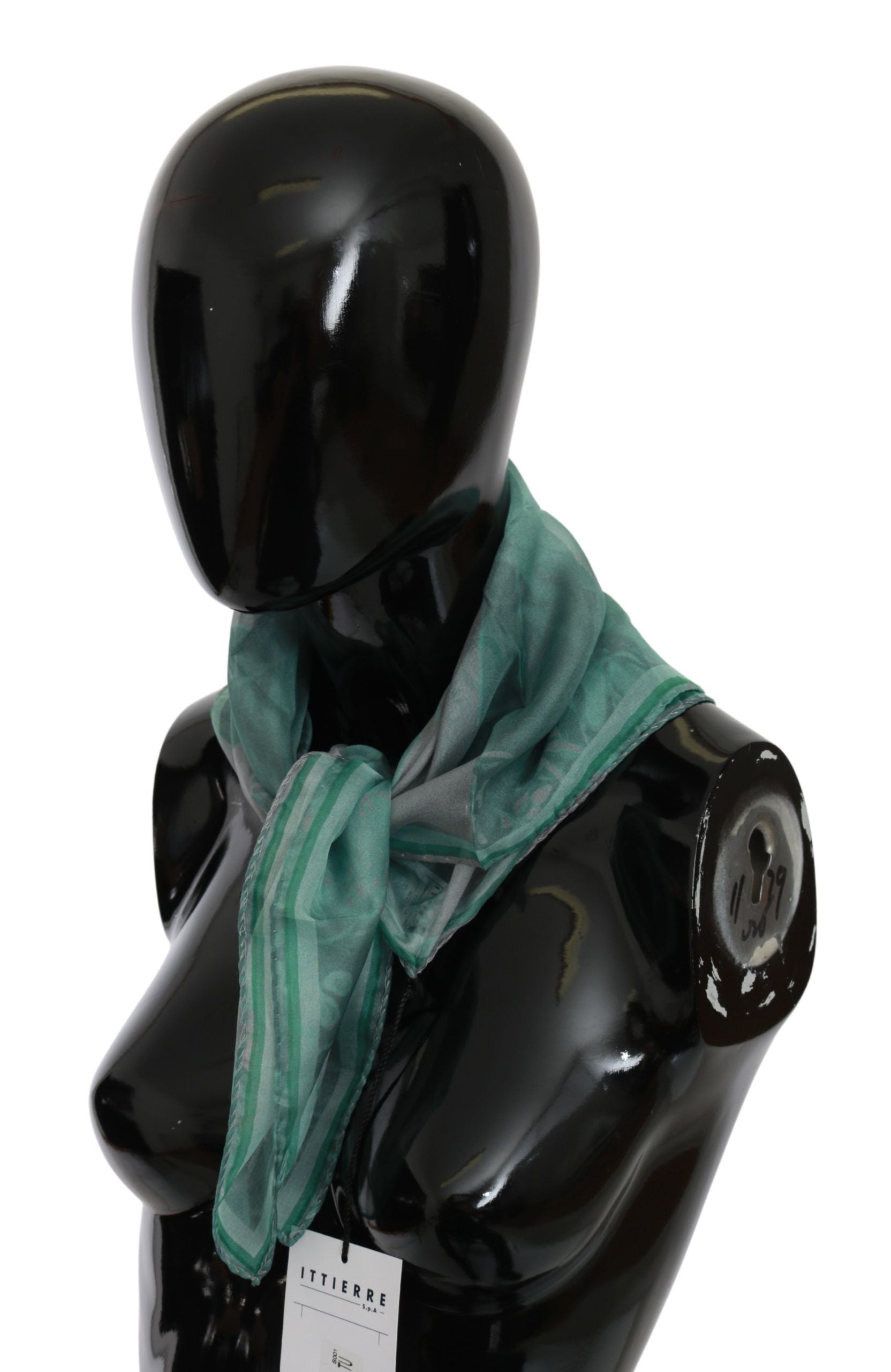 Costume National 100% Silk scarf in green — view 5