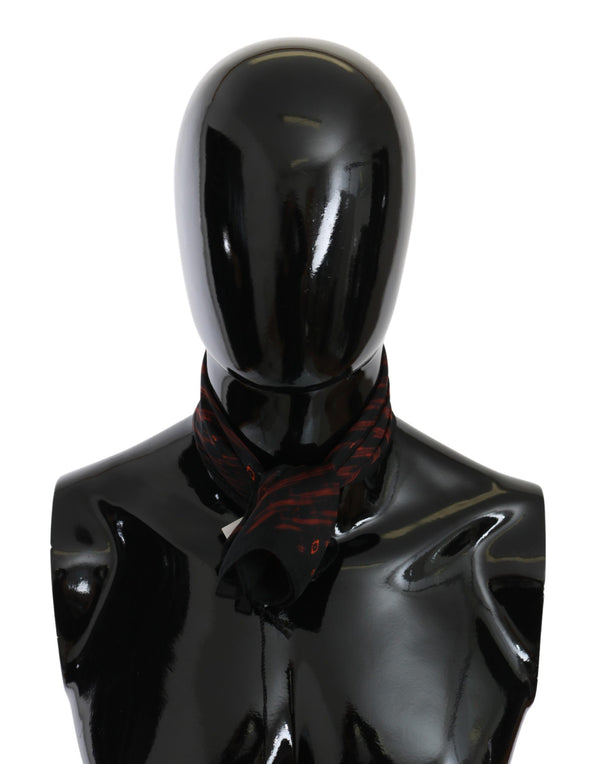 Costume National 100% Silk scarf in black