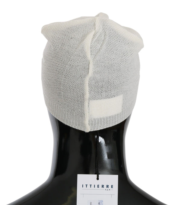 Costume National HAT20127 50% Wool beanie in white