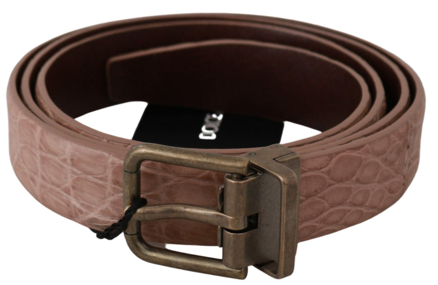 Dolce & Gabbana 100% Exotic skins belt in beige