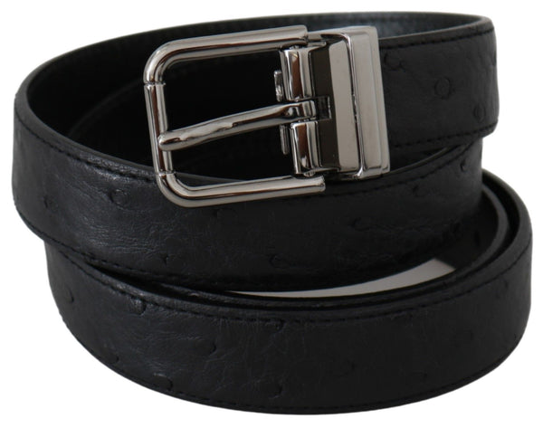 Dolce & Gabbana 100% Exotic skin belt in black