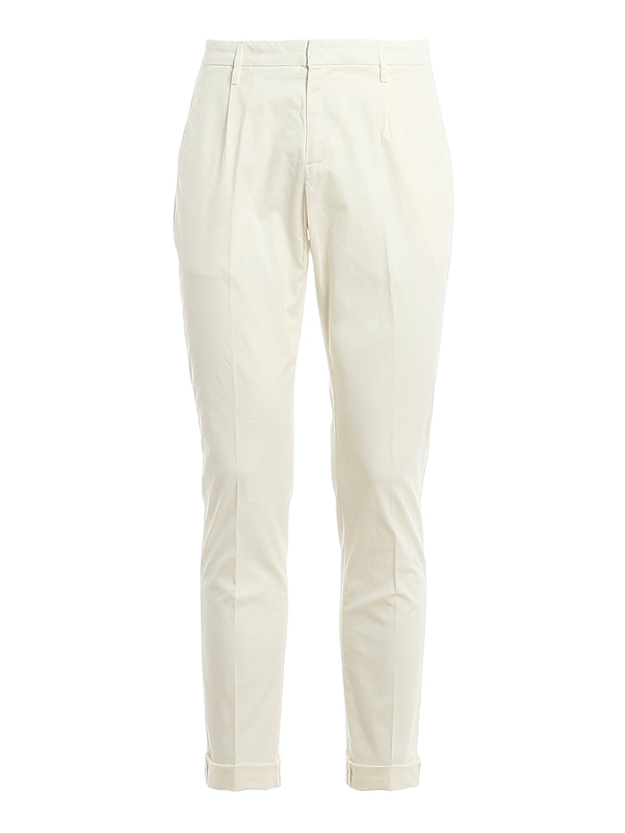 Gaubert Pinces White Cotton Elastan Pant