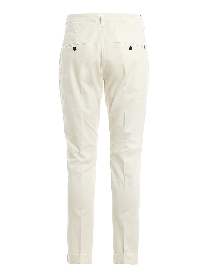 Gaubert Pinces White Cotton Elastan Pant