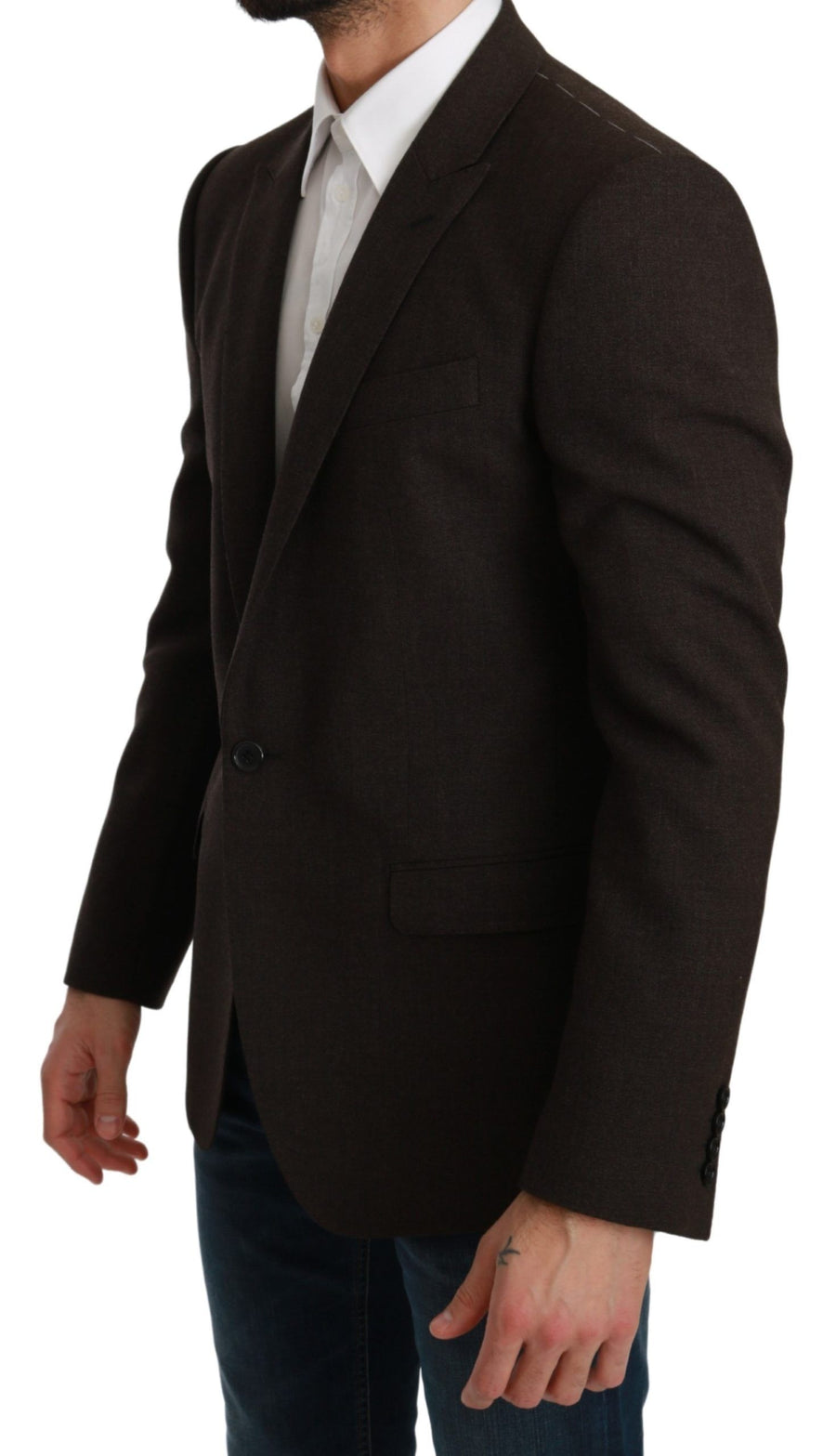 Dolce & Gabbana 100% Virgin Wool (body) blazer in brown