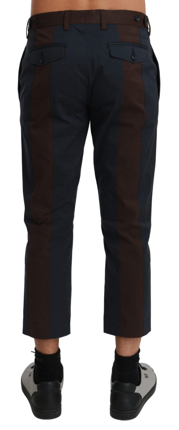 Dolce & Gabbana 69% Cotton 31% Nylon trousers in navy — view 2