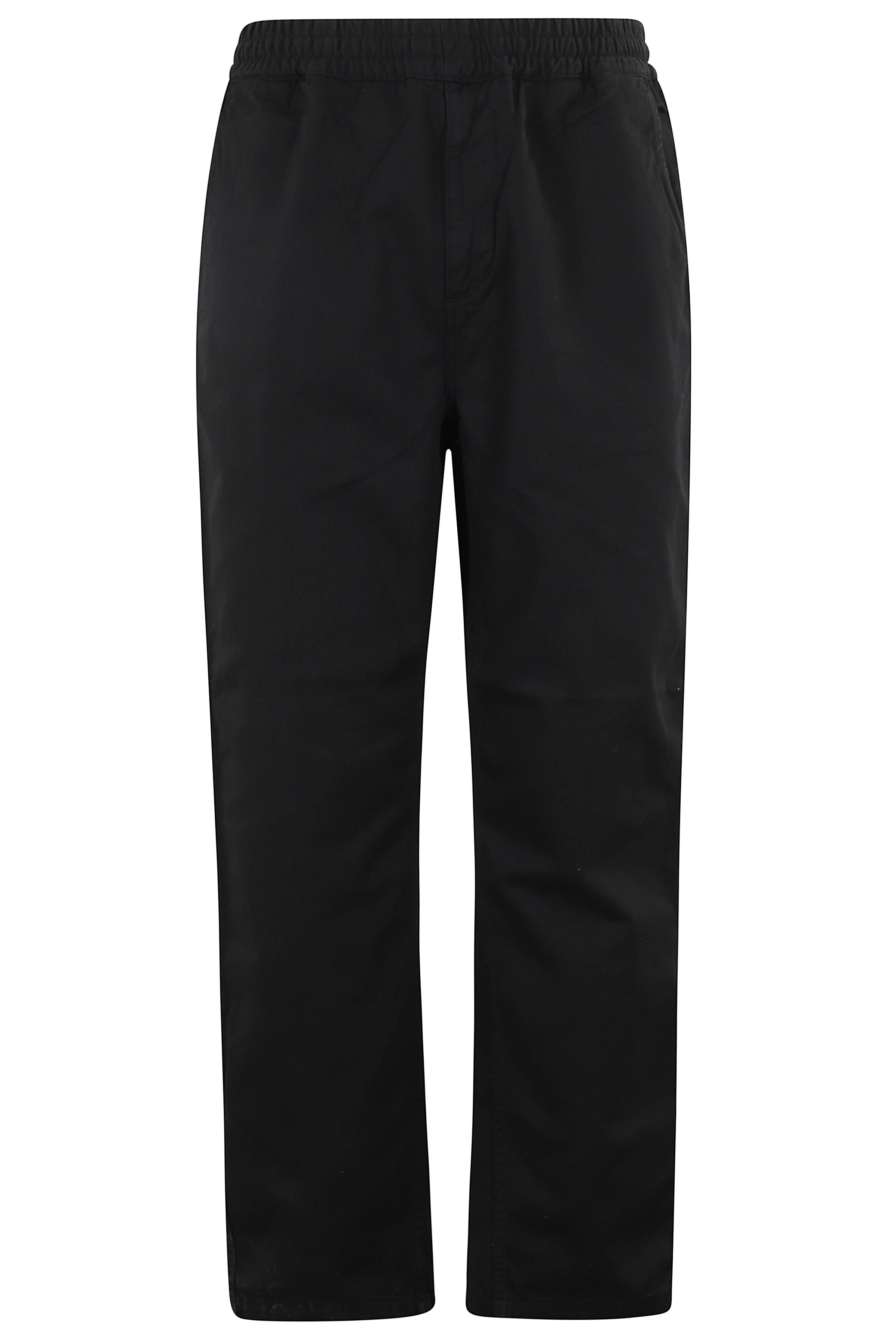 Flint Pant Black Cotone Pantaloni