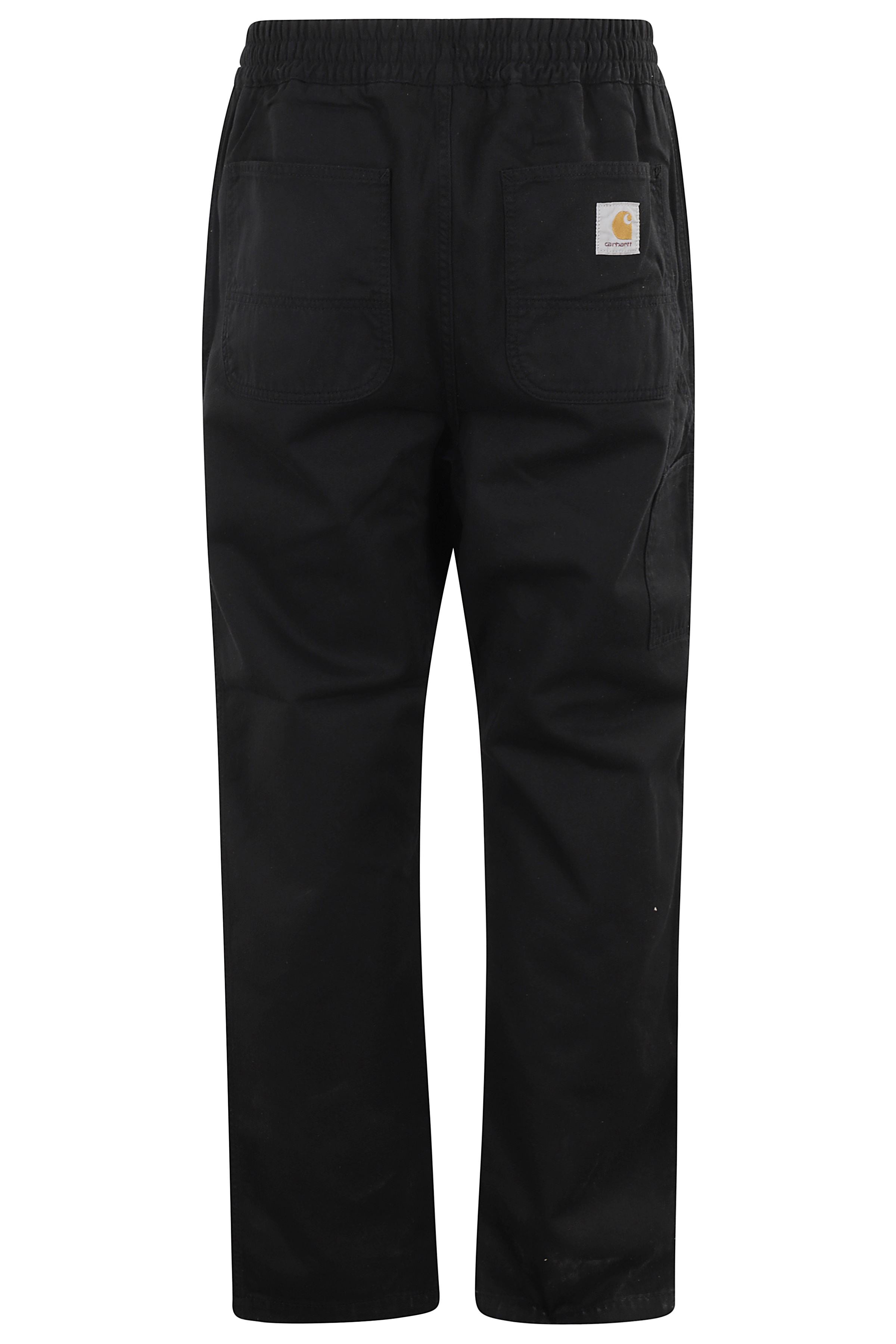 Flint Pant Black Cotone Pantaloni
