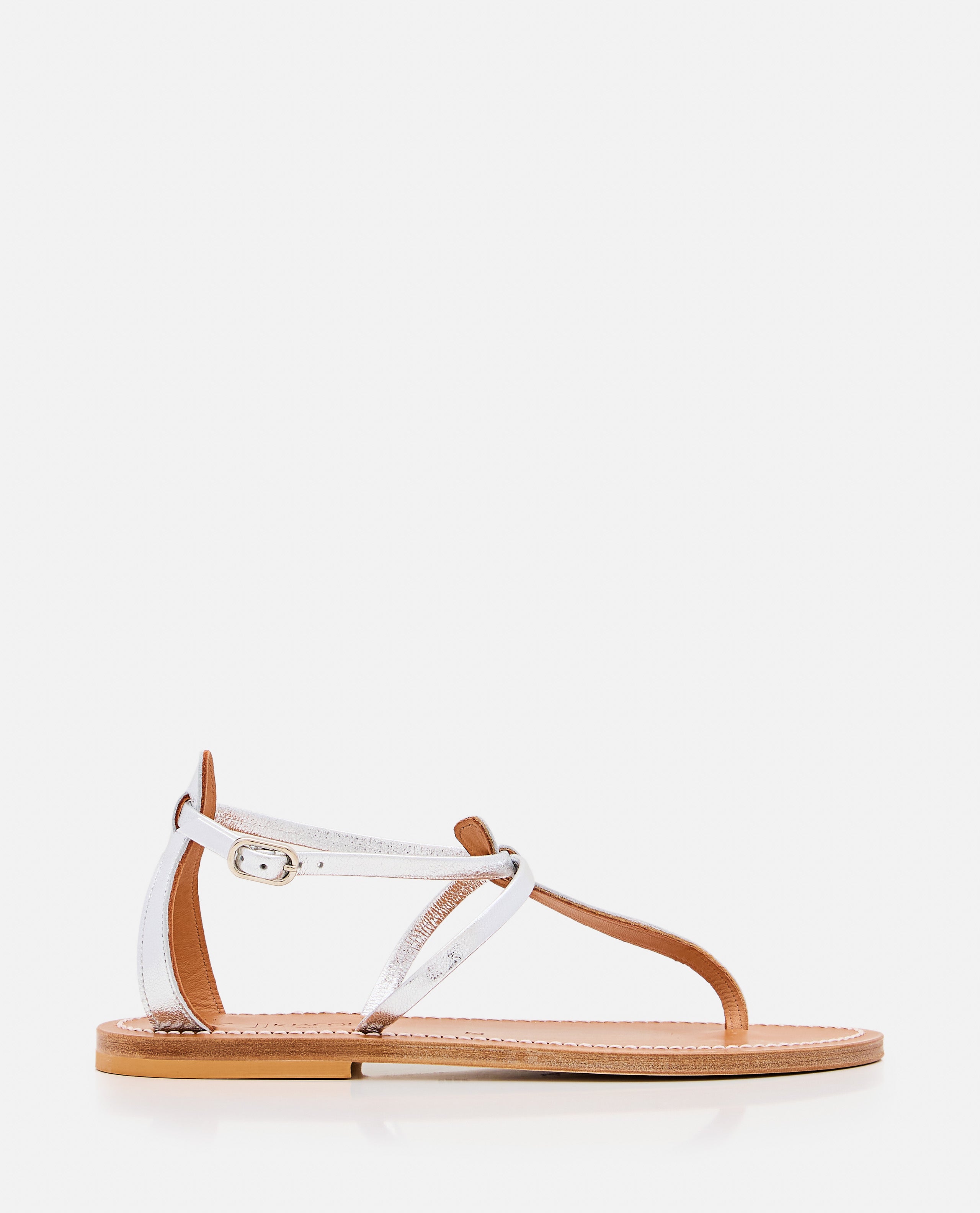 K Jacques St Tropez Sandals Silver Leather