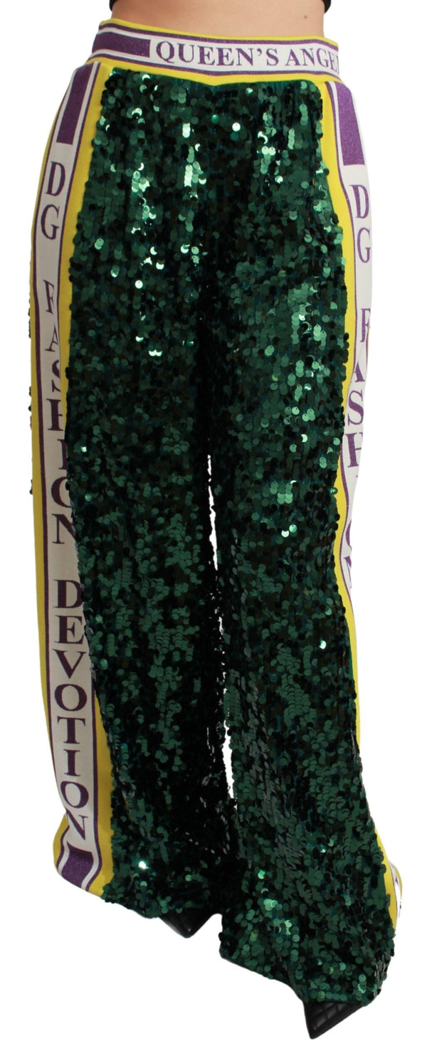 Dolce & Gabbana 100% Polyester (main) trousers in green