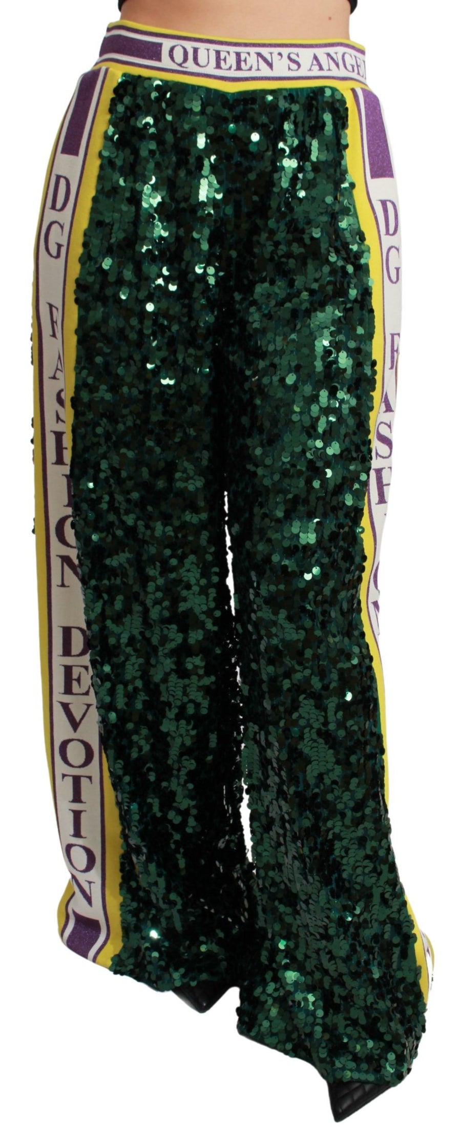 Dolce & Gabbana 100% Polyester (main) trousers in green