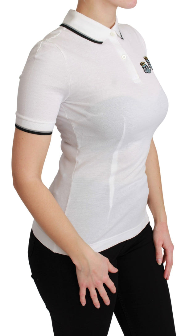 Dolce & Gabbana 100% Cotton polo in white