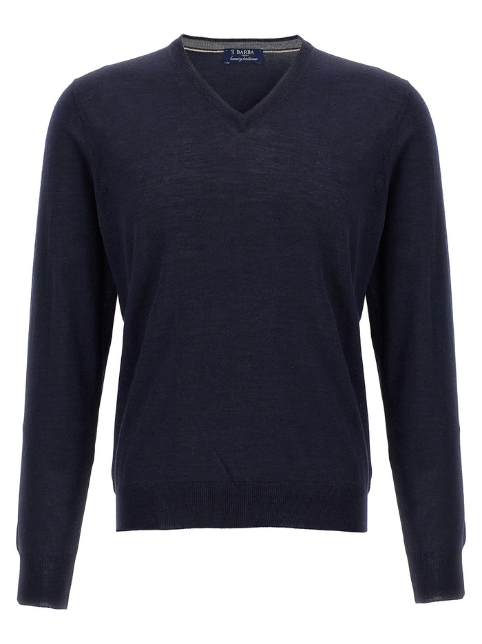 Wool and silk sweater Blue Sweater, Cardigans