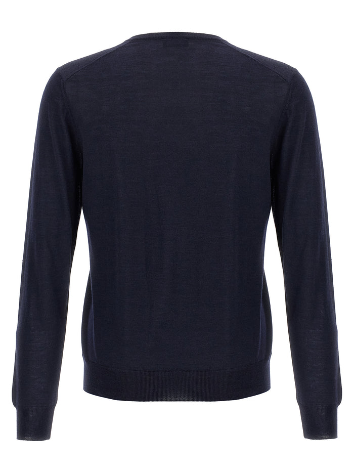 Wool and silk sweater Blue Sweater, Cardigans