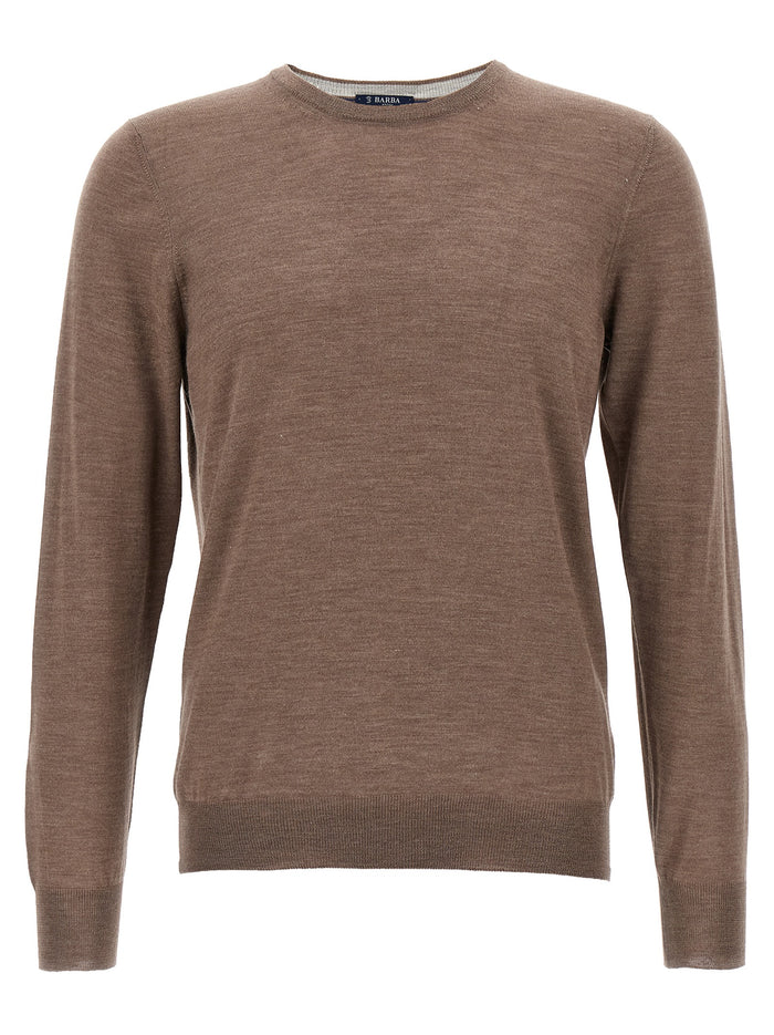Crew-Neck Sweater Brown Sweater, Cardigans
