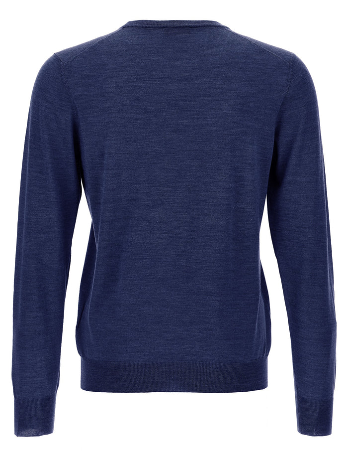 Crew-Neck Sweater Blue Sweater, Cardigans