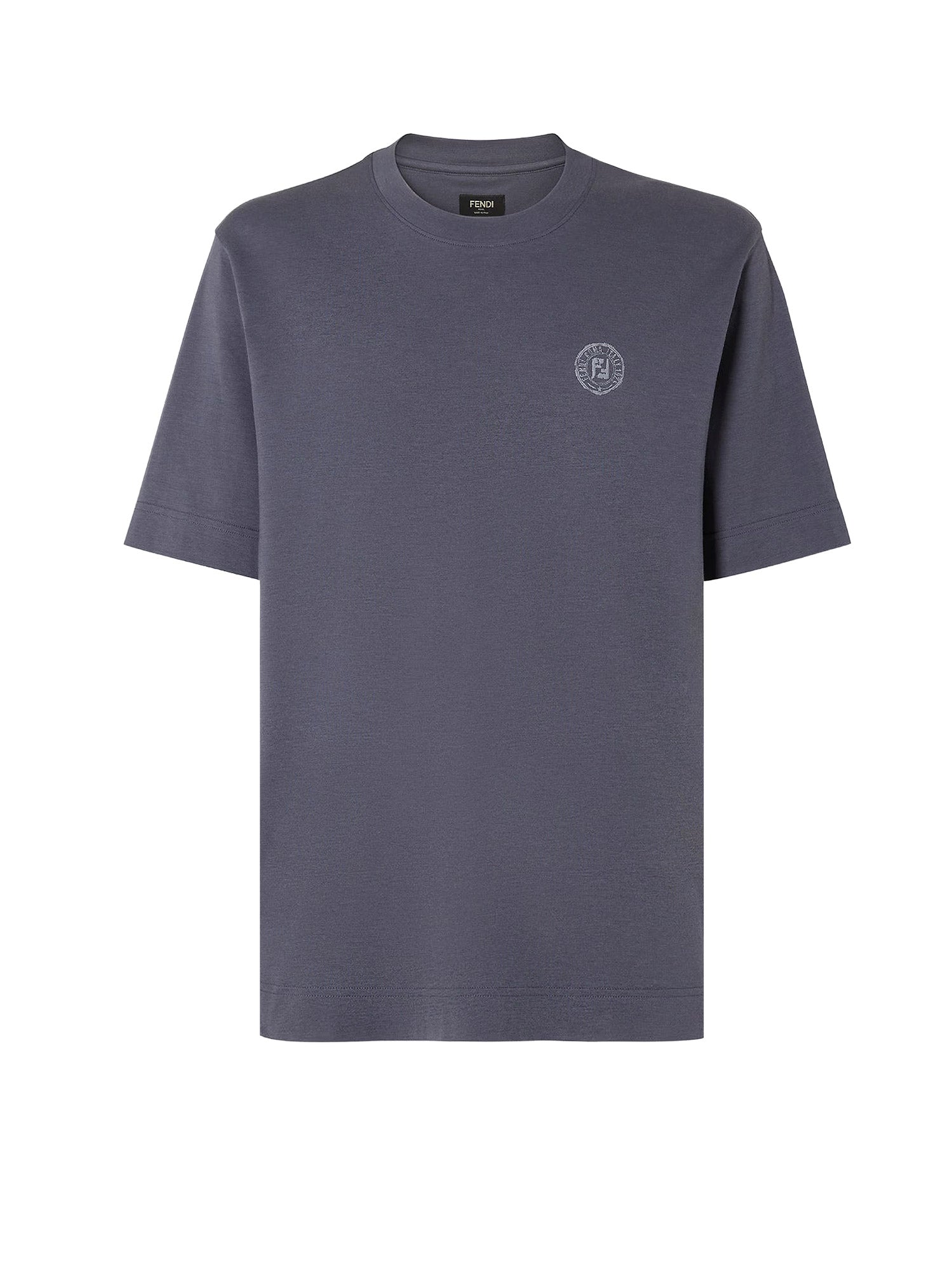 Fendi T-Shirts And Polos Blue Cotone