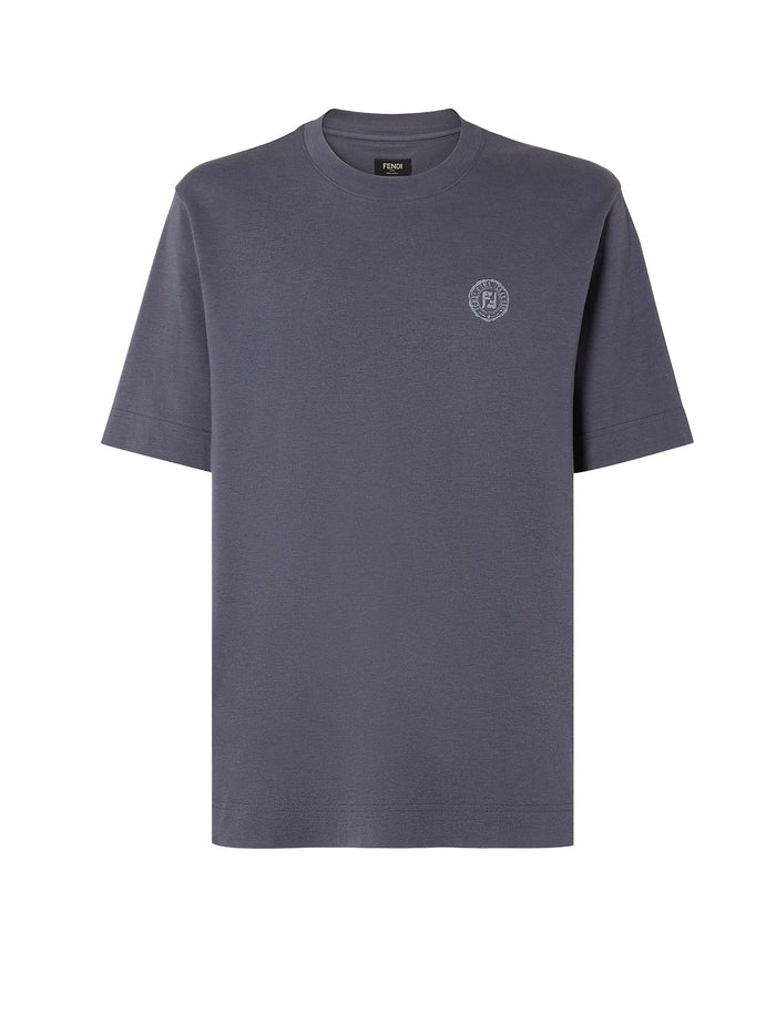 Fendi T-Shirts And Polos Blue Cotone