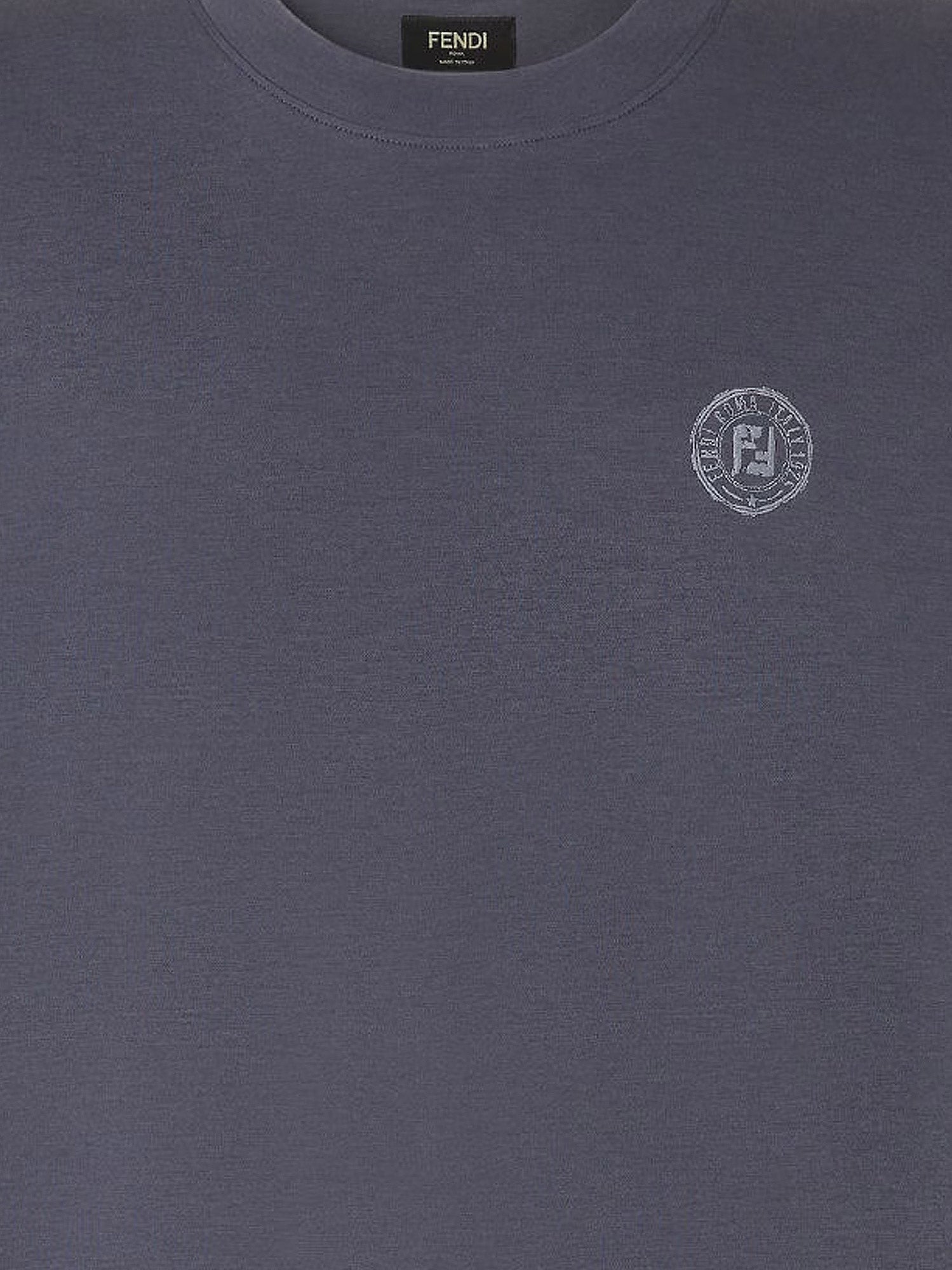 Fendi T-Shirts And Polos Blue Cotone