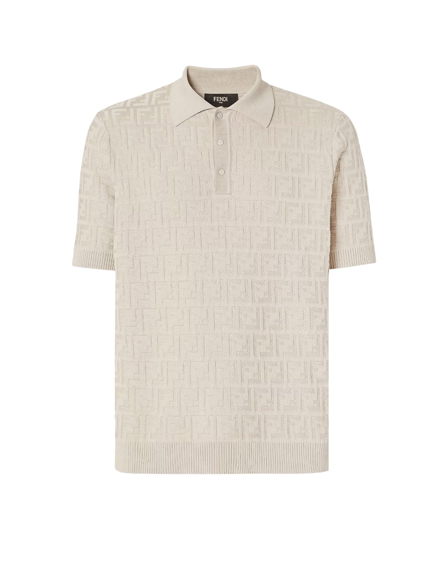 Fendi T-Shirts And Polos Grey Cream Cotone
