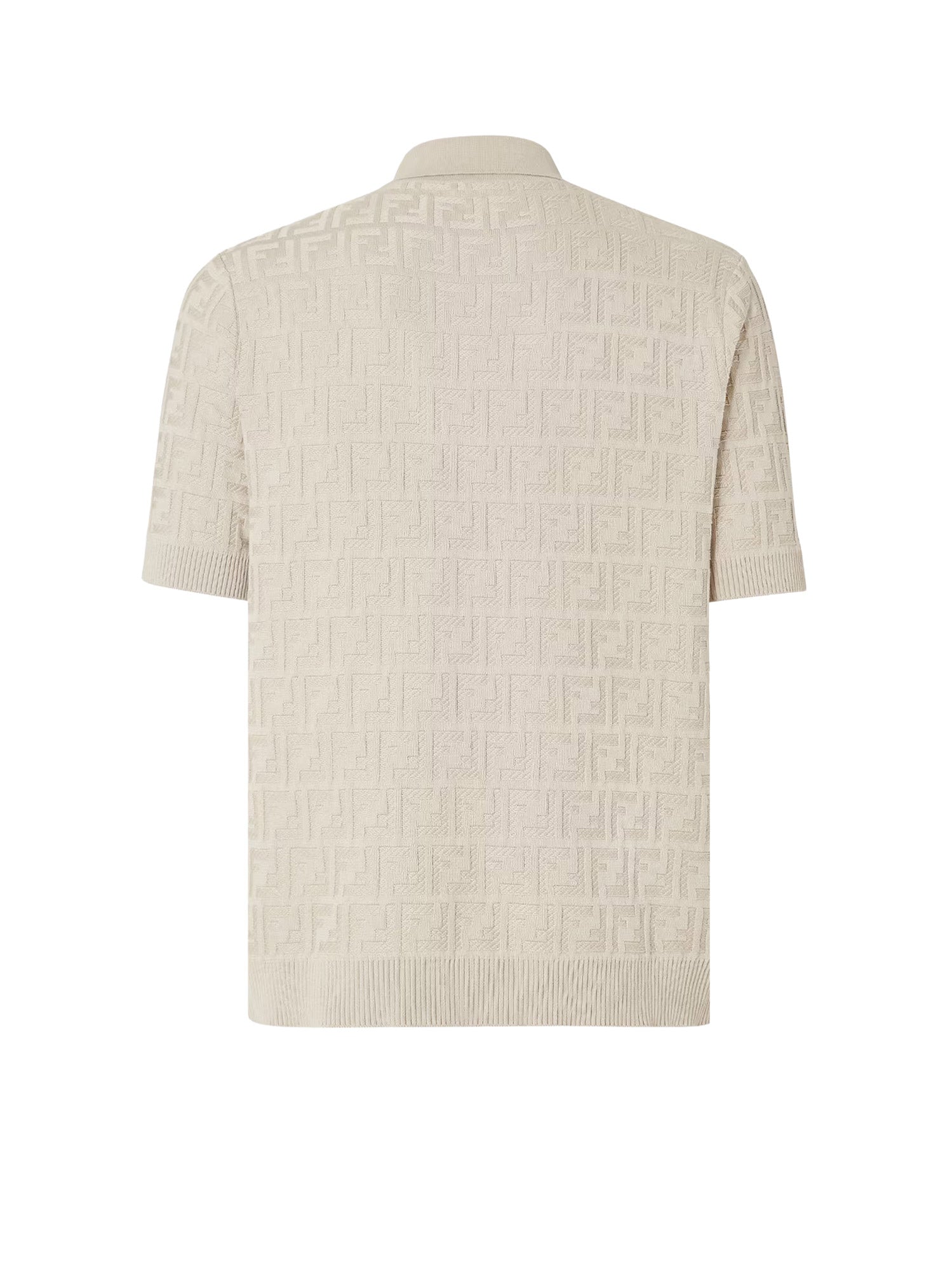 Fendi T-Shirts And Polos Grey Cream Cotone