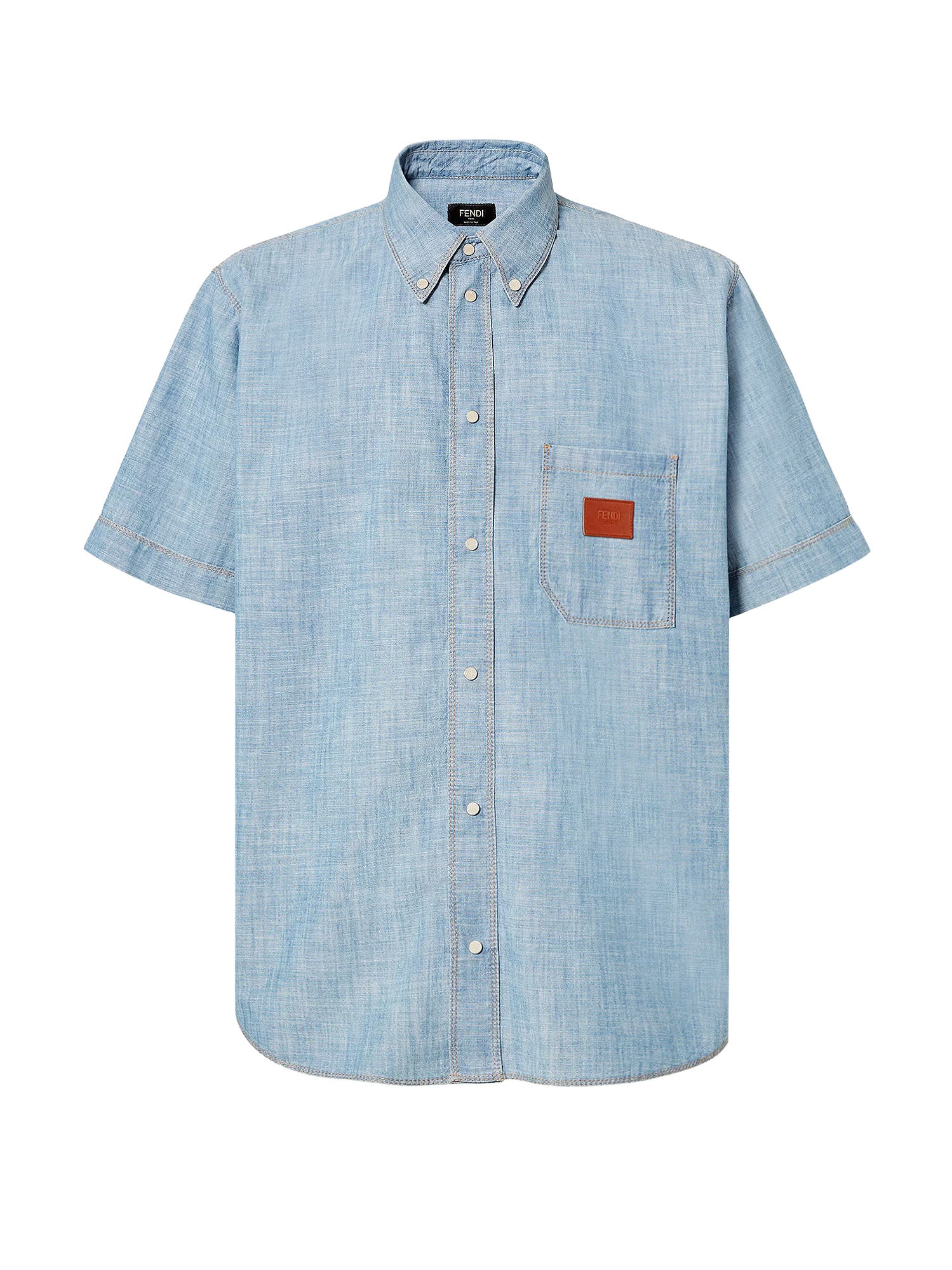 Fendi Shirts Blue Cotone