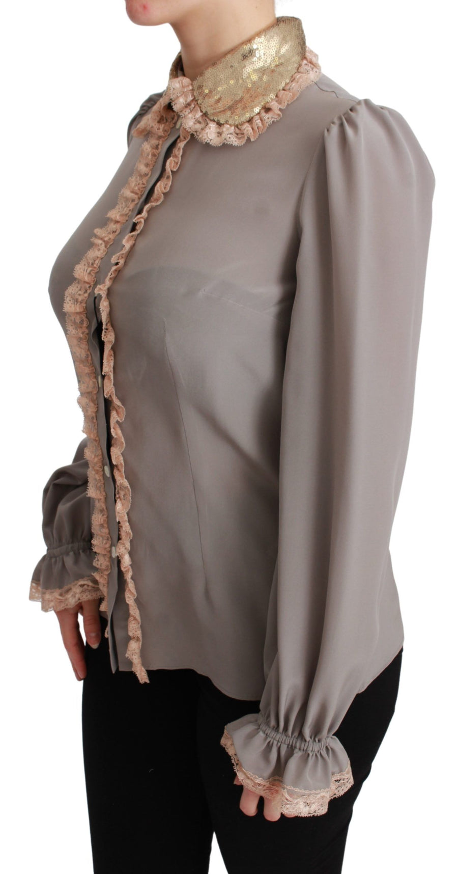 Dolce & Gabbana 79% Silk blouse in gray