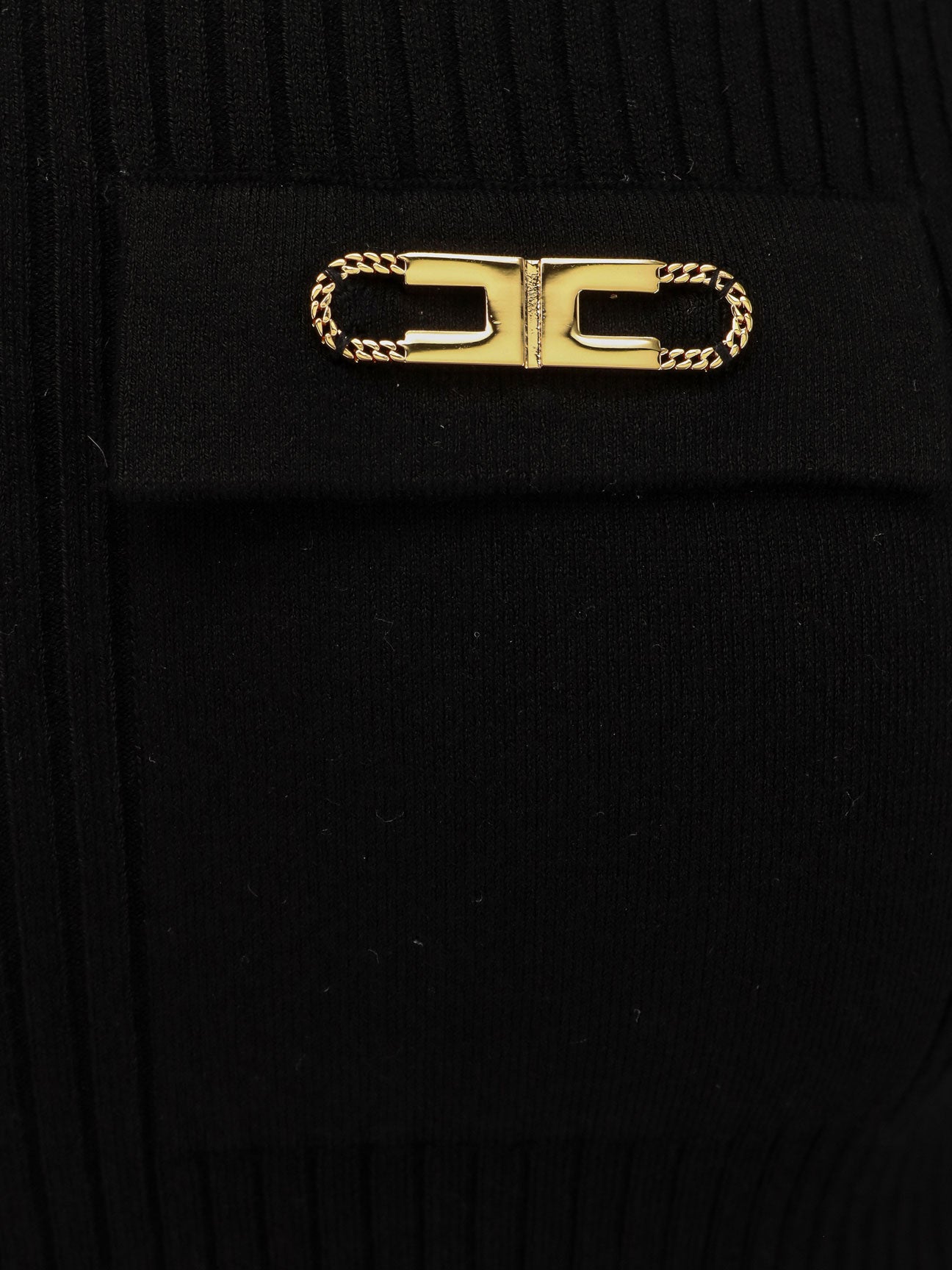 Elisabetta Franchi Sweaters Nera Lyocell Poliammide Seta