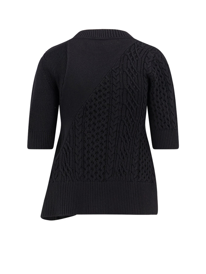 Sacai Sweaters Black Cotton