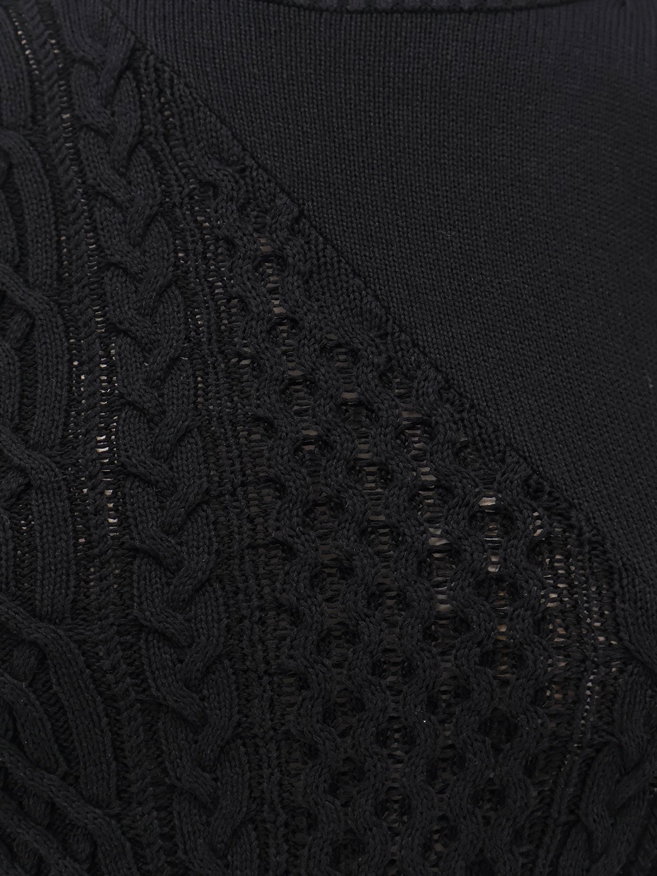 Sacai Sweaters Black Cotton