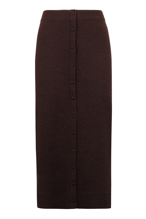 Knitted Skirt Mohair Brown